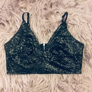 Super cute and sexy sequenced crop top!